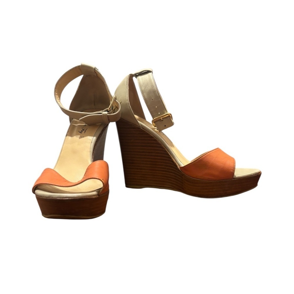 Emerson Fry Color Block Open Toe Wedges